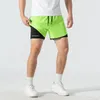 Men's Shorts Sport Men Sportswear Double-Deck Running Gym Beach Jogging Bottoms Women Summer Fitness Training Quick Dry Pants
