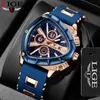 Polshorloges Lige Fashion Men Watch Triangle Chronograph Militaire polshorloge Sport Army Mens Watches Luxe waterdichte kwarts Clock Man Reloj 240423