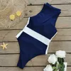 Swimwear femminile sexy Swimsuit Swimsuit Stampa vintage One Piece Women 2024 Cipper Monokini Bare da bagno Push Up Bikini