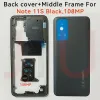 프레임 Xiaomi Redmi Note 11 배터리 커버 후면 하우징 도어 패널 뒷면 덮개+카메라 렌즈 중간 프레임