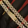 Hip Hop Luksusowe złoto VVS MOISSANITE Diamentowa biżuteria kubańska łańcuch linku moissanite Naszyjnik dla mężczyzn kobiety