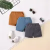 Shorts 3pcs Set Baby Boys Cotton Coton Soft Soft Solid Short Pantal