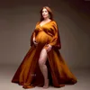 Sleep Lounge Pregnant woman photography dress elegant and soft satin chiffon long sleeved dress Bohemian photo shoot pregnant woman dress