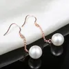 Boucles d'oreilles additionnelles authentiques 925 STERLING Silver Earge Perle Simple Long Tassel For Women Girl Wedding Party Bijoux Gift