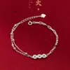 Sailormoon Sister Armband Designer Ailuoqis Sier Copper Coin med nischdesign, avancerad dubbelskiktad diamantinlägg, National Style Charm Armband S5978