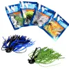 Accessories 10Pcs/lot Bass Fishing Lures 7g 10g 14g Skirt Rubber Fishing Bait Jig Head Fishing Buzz Lure Pesca