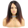 Peruki Naturalne miękkie afro perwersyjne proste włosy 14 -calowe syntetyczna peruka włosa Yaki dla afrykańskich kobiet w peruki