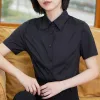 Chemises coréennes-s-shirts fashion office dames stretch rose ol a3