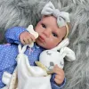 Куклы 50 см закончили Reborn Baby Dolls Loulou The Wake Girl Жизненная силиконовая виниловая 3D -кожа Видиционные вены DIY игрушки для девочек