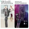 Gimbals Smartphone Gimbal 3axis Stabilisateur portable avec lumière de remplissage pour téléphone portable iPhone 13 Pro Max Xiaomi Huawei YouTube Tiktok Vlog