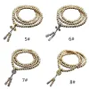 Survival Outdoor EDC Gadgets Self Defense Survival Whip 108 Buddha Beads Tactical Hand Bracelet Necklace Steel Chain Personal Protection