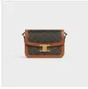 حقيبة مصمم العلامة التجارية من الدرجة العلوية Cellin حقيبة 2024 حقيبة صغيرة مربعة حقيبة إبطية واحدة من جلد التوفو الأصلي مع شعار أصلي