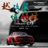 Auto's 2024 1:76 RC CAR MICRO TURBO RACING C75 MINI RC Elektrisch afstandsbedieningsmodel Onroad Car Adult Children's Desk Toys Boys Gifts