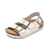 Slipper 2023 Summer New Kids Beach Sandals для мальчиков из пробковых сандалий без скольжения мягкие кожаные девочки спортивные сандалии на открытом воздухе детские детские обувь 2404