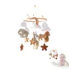 CRIB MOBIL BED BELL TRÄD Baby Rattles Soft Felt Cartoon Animal Born Music Box Hanging Toy Bracket Gifts 240418