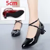 Chaussures de danse Cuir brevent pour femme salon de bal la latine rouge salsa danse femmes semelles à caoutchouc souple 5cm de la fête de talons hauts d