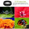 Filters 2 Functions Mobile Phone Lens 0.45X Wide Angle Len & 12.5X Macro HD Camera Lens Universal for iPhone Android Phone