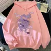 Polos Harajuku et Sweat-shirt vintage New Candy Color, Purple Dragon Cloud, Match imprimé, Sweat à capuche à capuche de personnalité polyvalente
