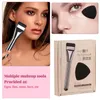 Makeup Brushes 3 i 1 Foundation Brush med Powder Puff Case Concealer Applicator Traceless Tool Women Head Beauty Ultra-Thin A4C5