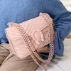 Schoudertassen 2024 Candy Color Mode Brand Women Bag Soft Pu Leather Messenger Designer Chain Crossbody Handtas Bolso Mujer