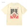 Rhude Mens T Shirt Designer T -Shirt Luxusbriefdruck Shirt Herren Frauen Kleidung Kurzärmeled Fashions Brands Casual Mode Leichtes Kurzarm 650