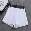 Dames shorts 2025 Summer Fashion Women Skirts High Taille Casual Pak Black White Short Pants Ladies