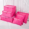 6pcs Travel Storage Bag Large Capacity Luggage Clothes Sorting Organizer Set Suitcase Pouch Case Shoes Packing Cube Bag