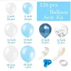 Decoração de festa Blue Balloon Garland Arch Kit Supplies de casamento Presente para o Dia da Criança Ação de Graças