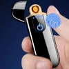Mini Touch Detecting USB oplaadbare elektrische lichtere stijlvolle winddichte plasma -aanstekers draagbare buitenkampeerbrand ontsteker