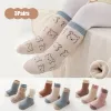 Collants 3 paies / set automne nouveau style chaussettes chaudes épaisses chaudes bébé nouveau-nés de chaussettes pour bébé bébé bébé pour hiver