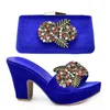 Dress Shoes Latest Rhinestone And Bag Set Womens Platform Heels Women Italian Bags Matching Wedding Bride