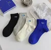 Chaussettes masculines 4 paires de coton coton printemps automne, lettre à la mode chausse