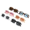 Solglasögon Eyewear Leopard Blue Gradient Men Sun Glasses Square Nitets Decoration Women Shades