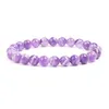 Beaded Natural Stone Beads Bracelet For Women Men Amethysts Crystal Quartzs Aquamarines Jades Jewelry Agates Elastic Bangle Bracelets 240423