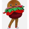 2024 Wysokiej jakości maskotka Mascot Hamburger Zabawa strój garnitur urodzinowy Halloween strój na zewnątrz