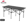 Lägermöbler Naturhike Portable Aluminium Alloy Table Outdoor Camping Picnic Barbecue Folding Tables Utdragbar teleskoping