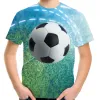 Tees 2023 Kinder Fashion Fußball 3d T -Shirt Fire Soccer Earth Flagge Print Girl Boy Casual T Shirt 420y Teen Kinder coole Kleidung Tops