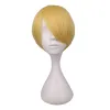 Parrucche qqxcaiw capelli corti cosplay parrucca festa maschio 30 cm nero viola bianco fibra ad alta temperatura di capelli sintetici parrucche