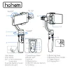 Gimbal Hohem iSteady Mobile Plus Smartphone Gimbal with Sport Mode 3Axis Handheld Stabilizer for iPhone 11 X 8 7 Huawei Xiaomi