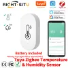 Controle Tuya Zigbee Sensor de umidade de temperatura Smartlife Monitor Remote para o trabalho de trabalho doméstico inteligente com tuya Zigbee Hub