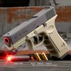 Wielofunkcyjne miękkie pociski laserowe zabawkowe pistolet wyrzucona ręczna manualna konflikta pistolowa podwójna magazyn z grę na zewnątrz CS Prezenty dla chłopców