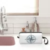 Sacs de rangement Custom Nautical Compass Travel Travel Cosmetic Sac pour femmes Anchor Boat Toitrage Makeup Makiper Lady Beauty Dopp Kit