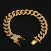 Collar de brazalete 1M Miami Cuba Link Cain Gold Sier SEJ Fleed Rhinestone Bling Hip Hop para hombres Conjuntos de joyería de entrega de gotas DHVL9