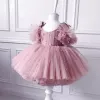 Chemises Baby Girl Robe 05 Robe de bébé Perle Mesh Tutu Lace Tutu Princesse baptême robe fleur fille fille d'anniversaire robe bébé fille robe