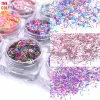 Glitter TCT304 Tinsel Strip Short Bar Shape Nail Glitter Nail Art Decoration Body Glitter Festival Accessories Tumblers Decoration DIY