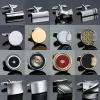 Links New Arrive Shirt Cufflinks Men steel Laser Engraving Cuff Links For Wedding Party Fashion Simple Men Sleeve Shirt Cufflinks