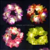 Vrouwen decoratieve bloemen kransen 1 stks meisje led lichten Hawaii bloem leis haar band slinger ha luau gloeikerker ketting pa bdesybag dhxsgg