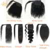 Perruques afro Kinky Curly Pony Pony Human Heuv Hair Ponytail Extensions Enrouler autour de la queue de cheval pneosique droite Remy Brésilien Brésilien Curly