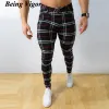 Hose Beinige Vigor Street Herren Chino Hosen dehnbare Zoll Größe Geschäfte lässig gerade Plaidhosen Schlanke Fit Freizeithose