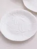 Teller nordischer Stil Knochenporzellan weiß geprägter Essschild Fünf -Stück -Set Gemüse Dessert Verpackung Home Geschenk